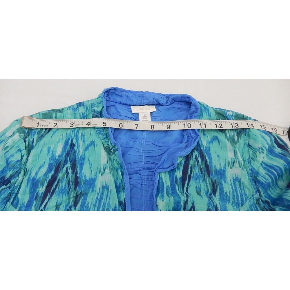 Chico's Women Blazer Sz 0/S Long Sleeve Open Front Basic Mid Length Casual - Picture 8 of 9